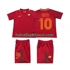 Jalkapallo Pelipaidat/Peliasut AS Roma Totti 10 2017-2018 Retro Lasten Kotipaita Lyhythihainen